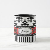 Chic Paris Streifen und Damaskus Fügen Sie Ihren N Tasse (Zentrum)