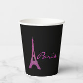 Chic Paris Themed Sweet 16 Pappbecher (Rückseite)