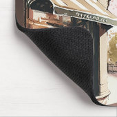 Chic Parisian Café Eiffel Tower Paris France Shop Mousepad (Ecke)
