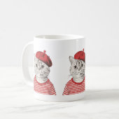 Chic Parisian Cat Tasse (Vorderseite Links)