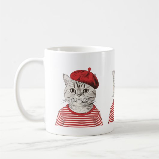 Chic Parisian Cat Tasse (Links)