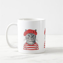Chic Parisian Cat Tasse