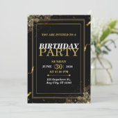 “Chic Pastel Birthday Invite – Modern Stylish Card Einladung (Stehend Vorderseite)