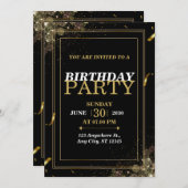 “Chic Pastel Birthday Invite – Modern Stylish Card Einladung (Vorne/Hinten)