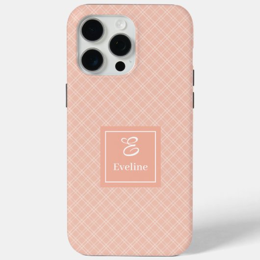 Chic Pastel Coral iPhone Case Trendy Custom Design (Rückseite)