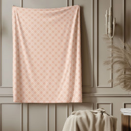 Chic Pastel Coral Kariert Throw für stilvollen Kom Fleecedecke