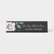 Chic Pastel Floral mit Name und Titel