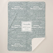 Chic Pastel Grey Script Mother’s Day Best Gift Sherpadecke (Vorderseite)