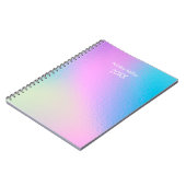 Chic Pastel Holographic Customize Notizblock (Linke Seite)