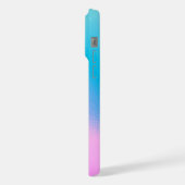 Chic Pastel Holographic Personalized Name iPhone Hülle (Linke Seite)