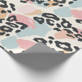 Chic Pastel Leopard Spots Geschenkpapier (Ecke)