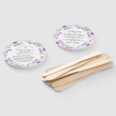 Chic Pastel Lila Floral Wedding Program Hand Fan Fächer (Non-assembled)