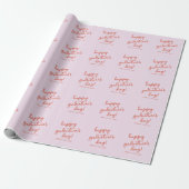 Chic Pastel Lila Happy Galentines Day Script Geschenkpapier (Ungerollt)