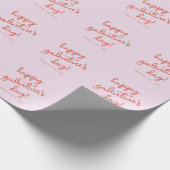 Chic Pastel Lila Happy Galentines Day Script Geschenkpapier (Ecke)