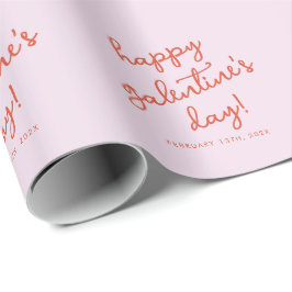 Chic Pastel Lila Happy Galentines Day Script Geschenkpapier