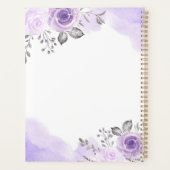 Chic Pastel Lila Rose Garden Wedding Planner Planer (Rückseite)