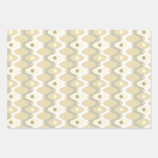 Chic Pastel Mitte des Jahrhunderts Muster Geschenkpapier Set (Vorderseite)