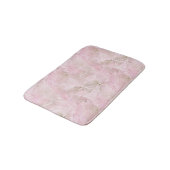 Chic Pastel Pink Agate Marble Muster Badematte (Schrägansicht)