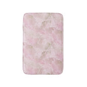 Chic Pastel Pink Agate Marble Muster Badematte (Vorderseite Vertikal)