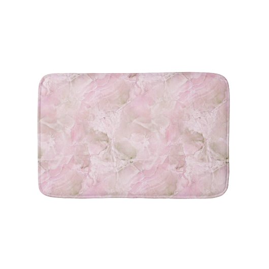 Chic Pastel Pink Agate Marble Muster Badematte (Vorderseite)