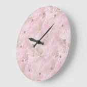 Chic Pastel Pink Agate Marble Muster Square Große Wanduhr (Winkel)