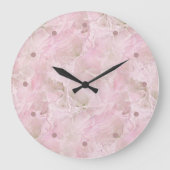 Chic Pastel Pink Agate Marble Muster Square Große Wanduhr (Vorderseite)