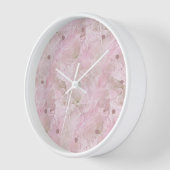 Chic Pastel Pink Agate Marble Muster Square Uhr (Winkel)