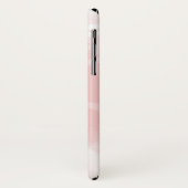 Chic Pastel Pink Aquarell Wirbel mit Namen Case-Mate iPhone Hülle (Hinten/Links)