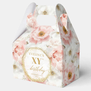 Chic Pastel Pink Boho Gold Geburtstags-Liebesbox Geschenkschachtel