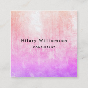 Chic Pastel Pink Lilac Lavender Grunge Textur Quadratische Visitenkarte