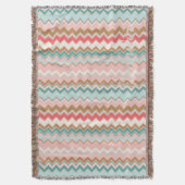 Chic Pastel Pink Minze Zickzack benutzerdefinierte Decke (Vorderseite Vertikal)