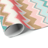 Chic Pastel Pink Minze Zickzack benutzerdefinierte Geschenkpapier (Rolleneckpunkt)