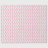 Chic Pastel Pink & Minze Zickzack Monogramm Geschenkpapier (Flach)