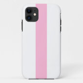 Chic Pastel Pink Vertical Strip Weißer Hintergrund Case-Mate iPhone Hülle (Rückseite)