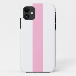 Chic Pastel Pink Vertical Strip Weißer Hintergrund Case-Mate iPhone Hülle