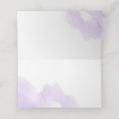 Chic Pastel Purple Flowers Hochzeitsstimmung Platz Platzkarte (Innenseite Aufgefaltet)