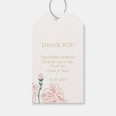 Chic Pastel Rose Wedding Vielen Dank Geschenkanhänger (Vorderseite)