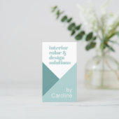 Chic Pastel Seafoam Seaglass Minze Aquamarin Grün Visitenkarte (Stehend Vorderseite)