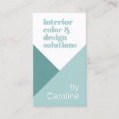 Chic Pastel Seafoam Seaglass Minze Aquamarin Grün Visitenkarte (Vorderseite)