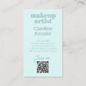 Chic Pastel Seafoam Seaglass Minze Aquamarin Grün Visitenkarte (Rückseite)