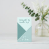 Chic Pastel Seafoam Seaglass Minze Aquamarin Grün Visitenkarte (Stehend Vorderseite)