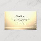 Chic Pastel Silk Cream geschwungene Dekoration Ele Visitenkarte (Rückseite)