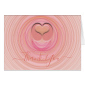 Chic Pastel Spirals 3D Herz Personalisiert Inside (Vorderseite (Horizontal))