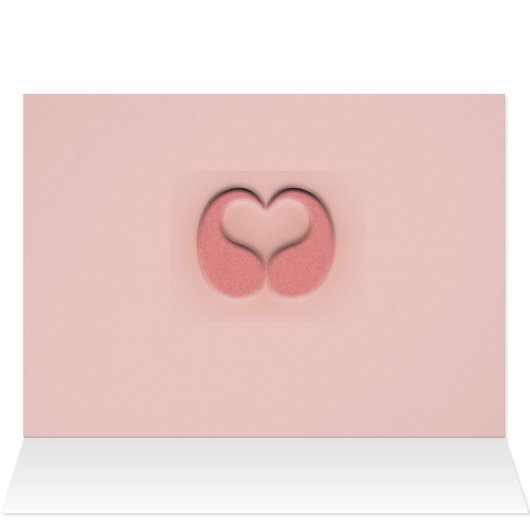 Chic Pastel Spirals 3D Herz Personalisiert Inside (Innenansicht Horizontal (Oben))