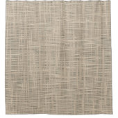 Chic Pastel Taupe Imitate Jute Fabric Muster Duschvorhang (Vorderseite)