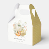 Chic Pastel Wildblume Pumpkin Wasserfarbenhochzeit Geschenkschachtel (Rückseite)
