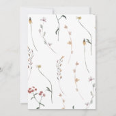 Chic Pastel Wildblumen Frühjahr Abschluss Einladung (Rückseite)