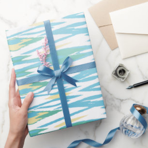 Chic pastellfarbenes türkisfarbenes Aquarellmuste Geschenkpapier