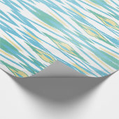 Chic pastellfarbenes türkisfarbenes Aquarellmuster Geschenkpapier (Ecke)