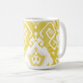 Chic pastellgelb und grau-kat-Stammmuster Tasse (VorderseiteRechts)